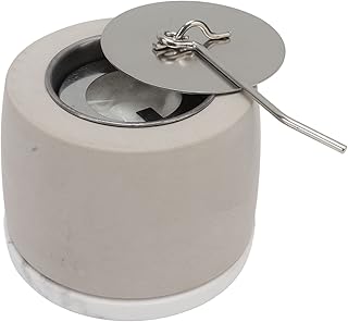 Tabletop Fire Pit, Portable Mini Fireplace Bowl Indoor Outdoor Fire Pit Small Table Top Fire Pit Bowl, Fire Pit Tabletop with Stainless Steel Layer Marble Base, Long Burning Time Alcohol