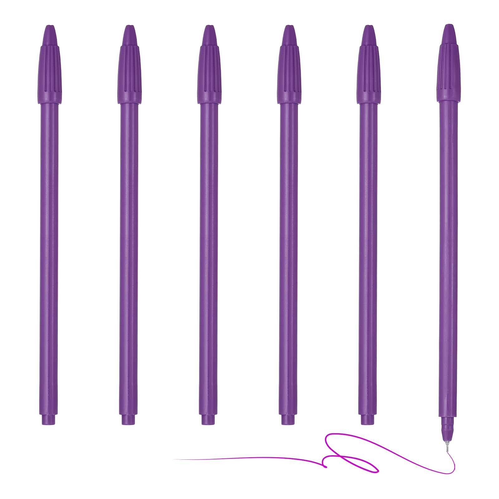 PATIKIL 6Pcs Colored Gel Ink Pens, 0.5mm Deep Purple Gel Ink Ballpoint Pens Fine Point Smooth Writing for Journaling Notebook Office Stationery Drawing Teachers, Deep Purple