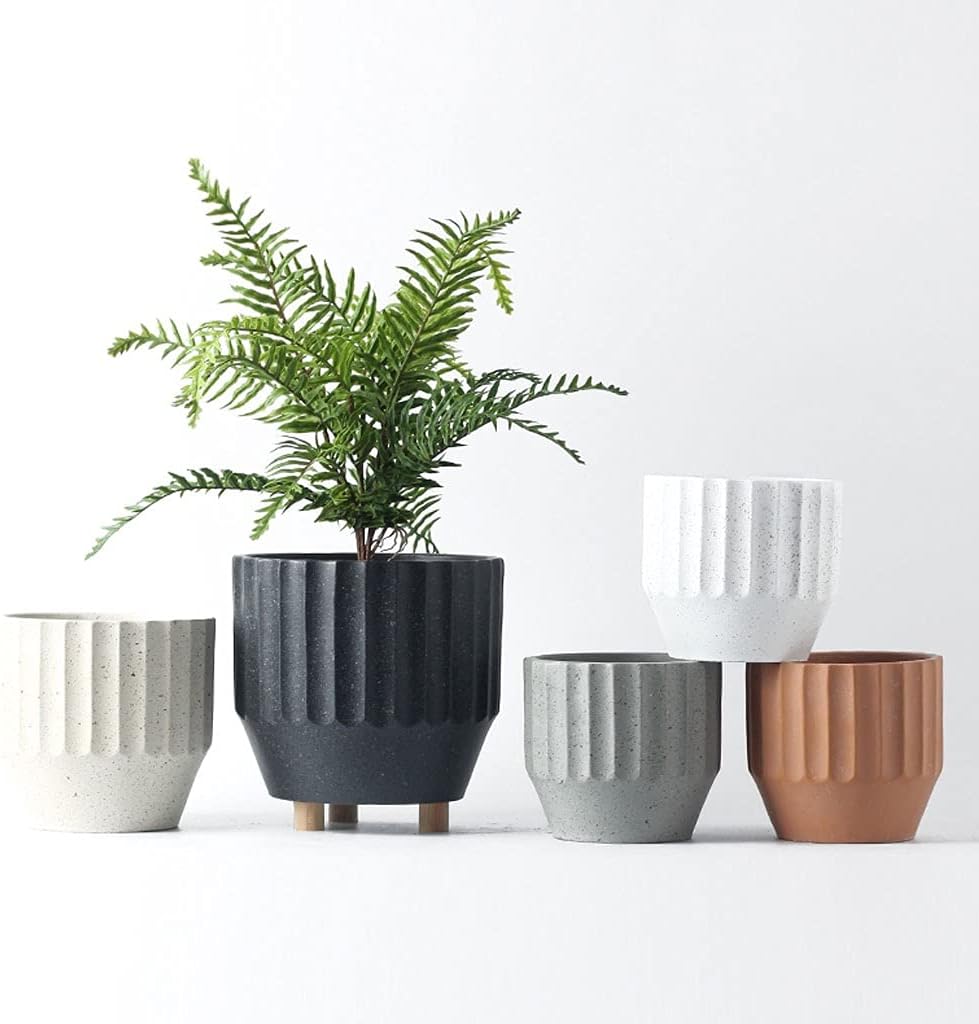 Flower pots Cement Flower Pot Simple Home Restaurant Office Coffee Table Desktop Decoration Flower Pot European Retro Small Flower Pot Planter (Color : A)