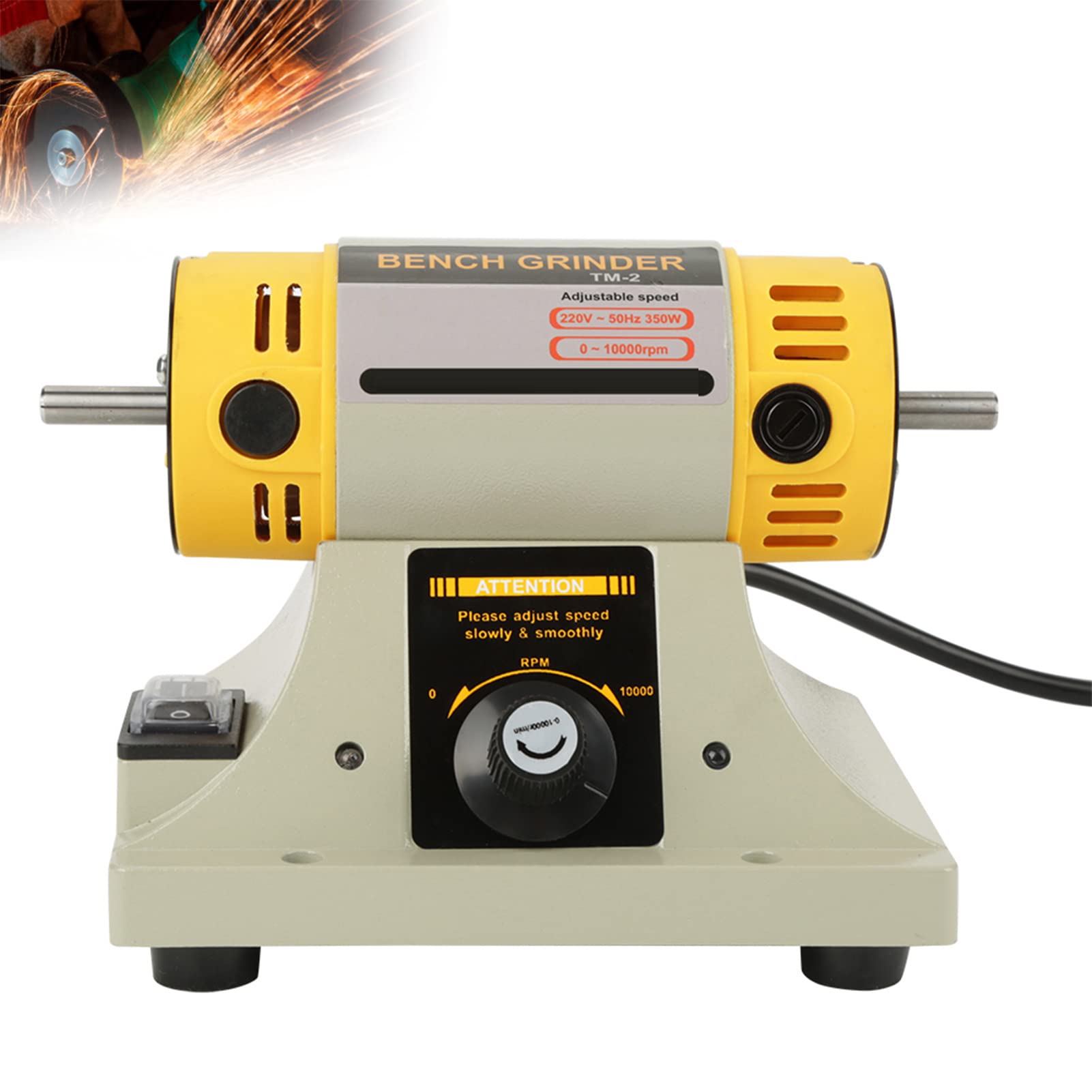 Ejoyous Polijstmachine, sieraden, dubbele slijpmachine, elektrische