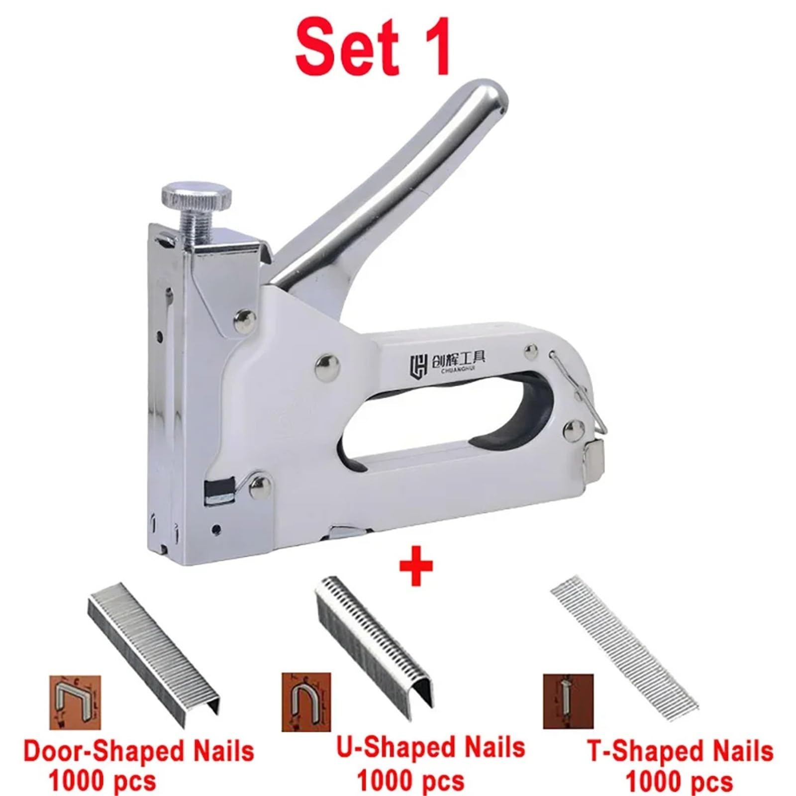 Graffettatrice Per Legno Pistola sparachiodi manuale for mobili con cucitrice 3 in 1 Tappezzeria
