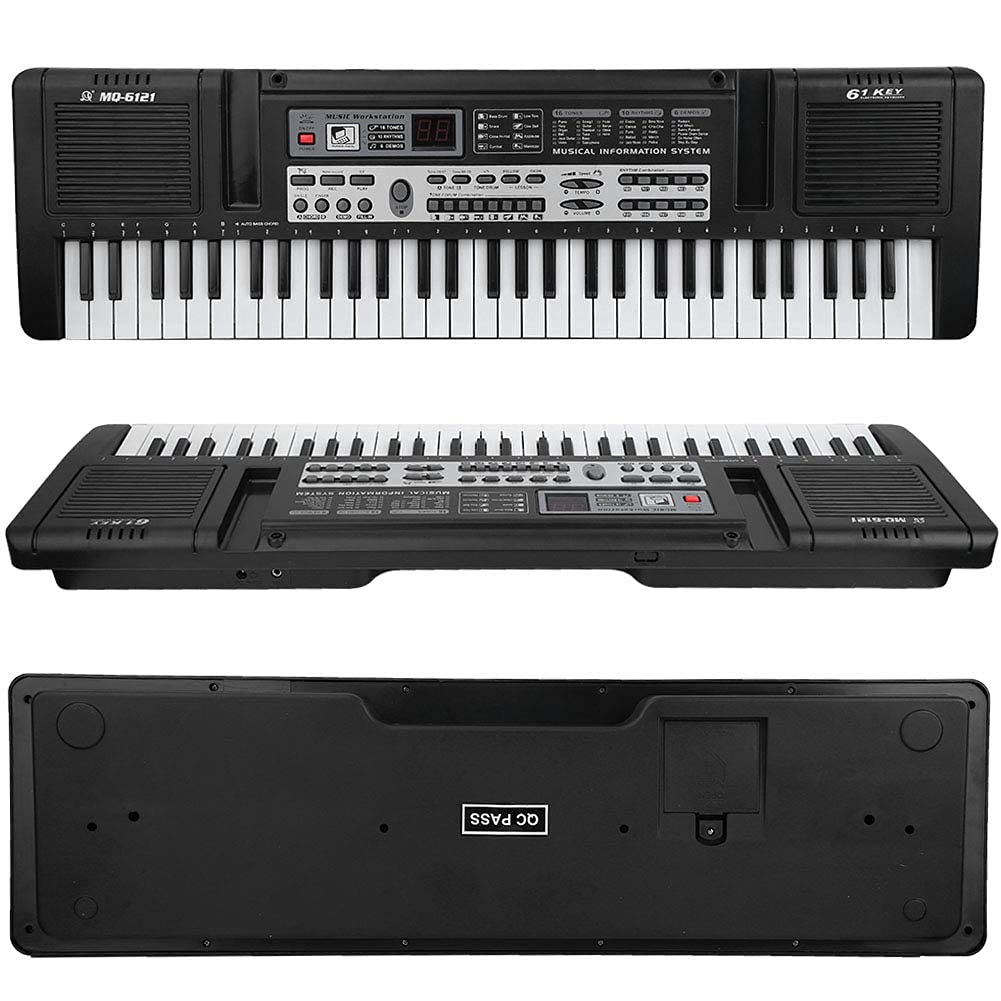 61 Tasti Tastiera, Tastiera Pianoforte Tastiera Elettronica Pianoforte Pianoforte Elettrico con Microfono per Principianti Ragazzi Ragazze