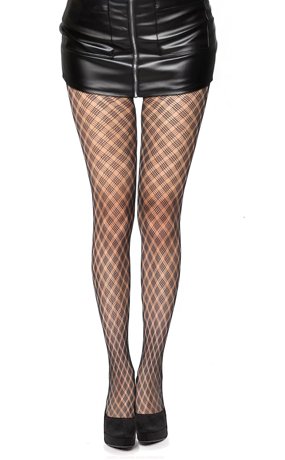 Simply Joshimo Womens Black Patterned Fishnet Net Tights/Ladies Fashion Pattern Pantyhose