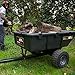 Brinly 10 cu.ft. 650lb Heavy Duty Tow-Behind Poly Utility Cart & Dump Trailer with Magnetic Hitch Pin & Compression Molded Bed