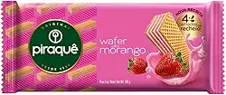 Biscoito Wafer Recheio Morango Piraquê Pacote 100g