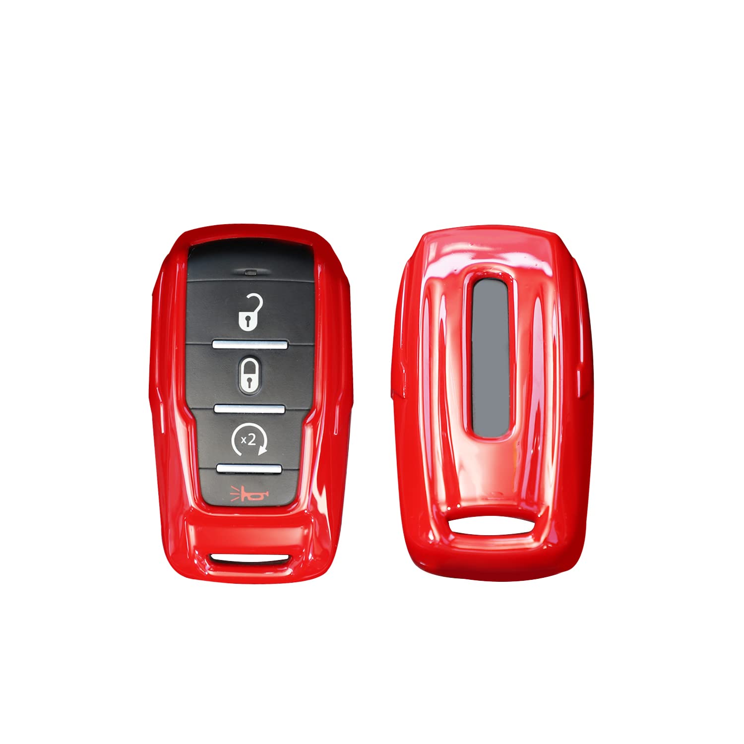 Key Fob Case Cover Key Bag Holder Protection Shell Accessories for Dodge RAM 2018-2026,Red