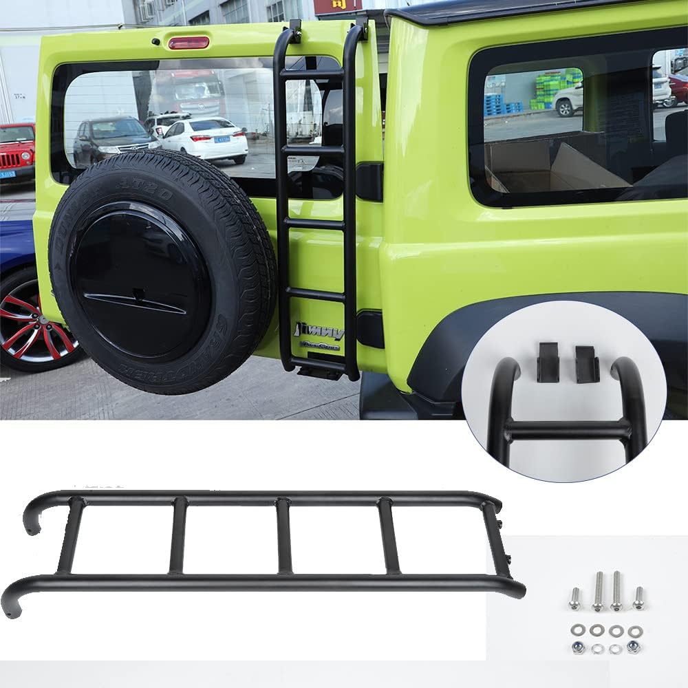 Vikon テールゲートラダー スズキ ジムニー Jb64 シエラ Jb74 後部はしご リアラダー アルミ製 Suzuki Jimny 19 グッズ ワンピース構造 取り付けが簡単 アクセサリー 荷物ラック 塗装 溶接問題なし 工場直販 バン用ラダー