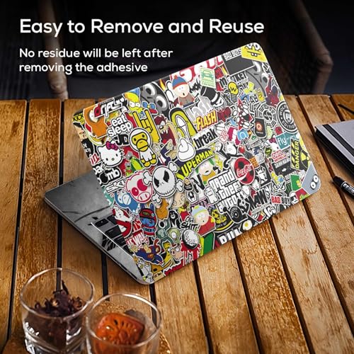 Image of DSGN 98 Full Body Laptop Skin Bubble-Free| Laminated| Removable| HD Quality Sticker for Laptops Upto 15.6 Inches Compatible with Hp /Dell /Acer /Lenovo /Asus etc. (Keyboard Cleaner Brsh)