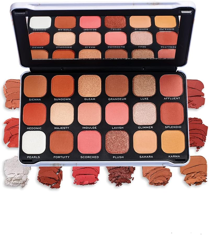 Makeup Revolution Forever Flawless Decadent, Eyeshadow Palette, Create Long-Lasting Eye Makeup Looks, Vegan & Cruelty-Free, 20g