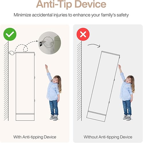 Miniatura 5 de Tribesigns Armario de zapatos con puertas y cajón, organizador de zapatos bohemio moderno de 6 niveles con estante ajustable, zapatero alto de ratán