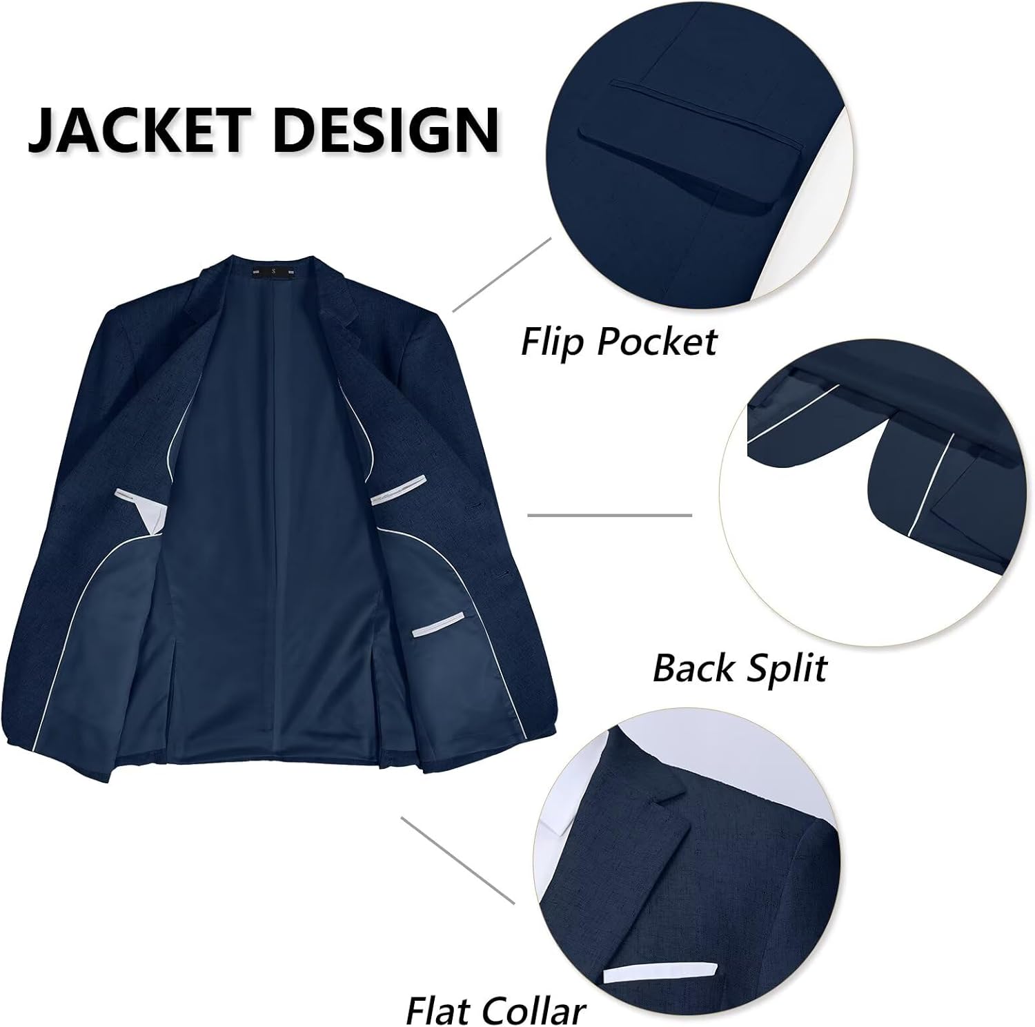 Retro Mens Linen Suit Slim Fit 3 Piece Summer Wedding Suit Casual Beach Linen Suits for Men Prom Jacket Vest Pant Set - Image 2