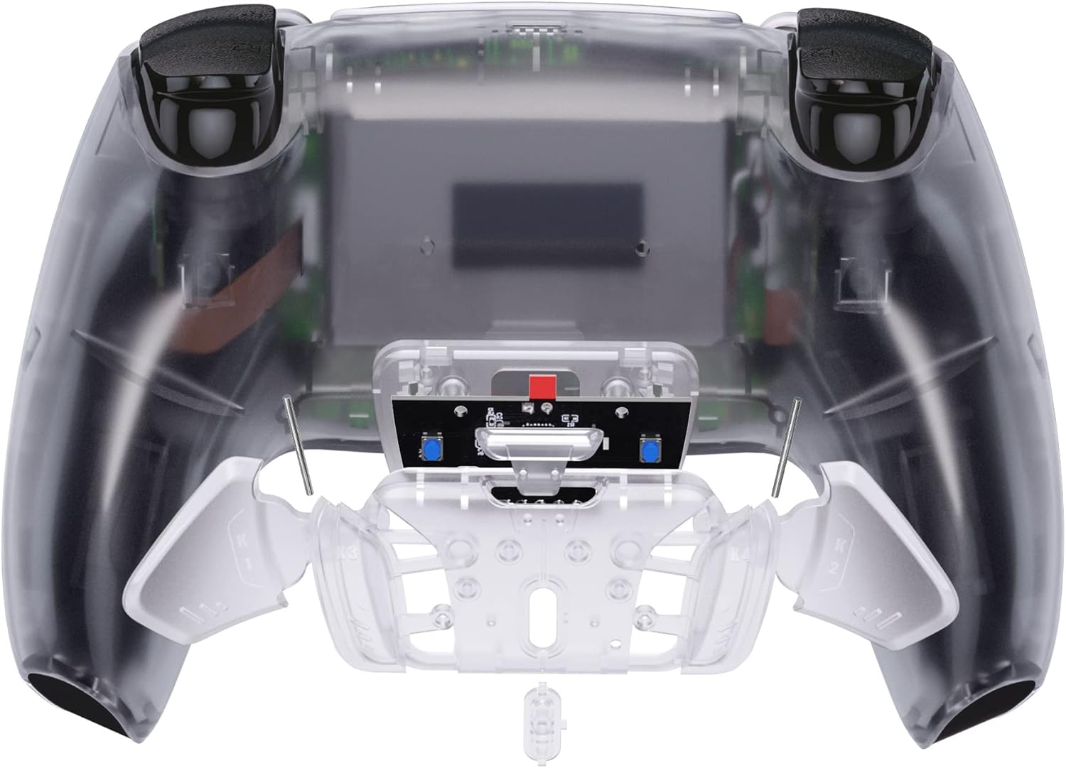 eXtremeRate Clear Programable RISE4 Remap Kit for PS5 Controller BDM 010 & BDM 020, Upgrade Board & Redesigned Back Shell & 4 Back Buttons for PS5 Controller - Controller NOT Included - Image 7