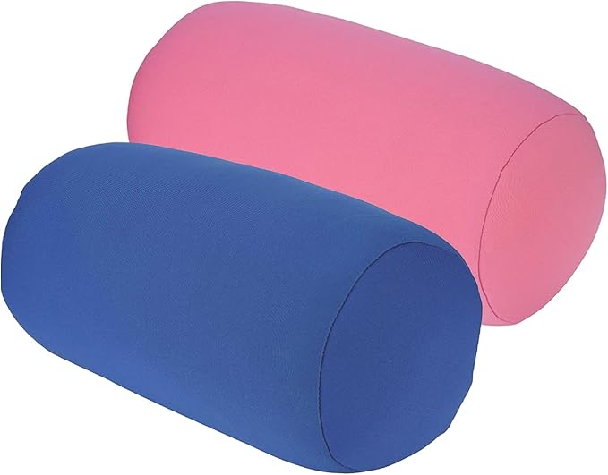 2 Pcs Microbead Bolster Tube Pillow, Squishy Neck Arm Back Support Roll Body Cushion