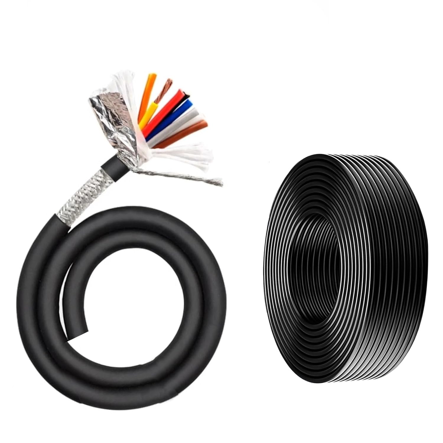 電線、 TRVVP ドラッグチェーンケーブル 無酸素銅シールド マルチコア CNC ロボット用 複数サイズ(100ft,0.15mm