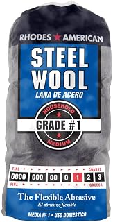Steel Wool, 12 pad, Medium Grade #1, Rhodes American, Household Steel Wool