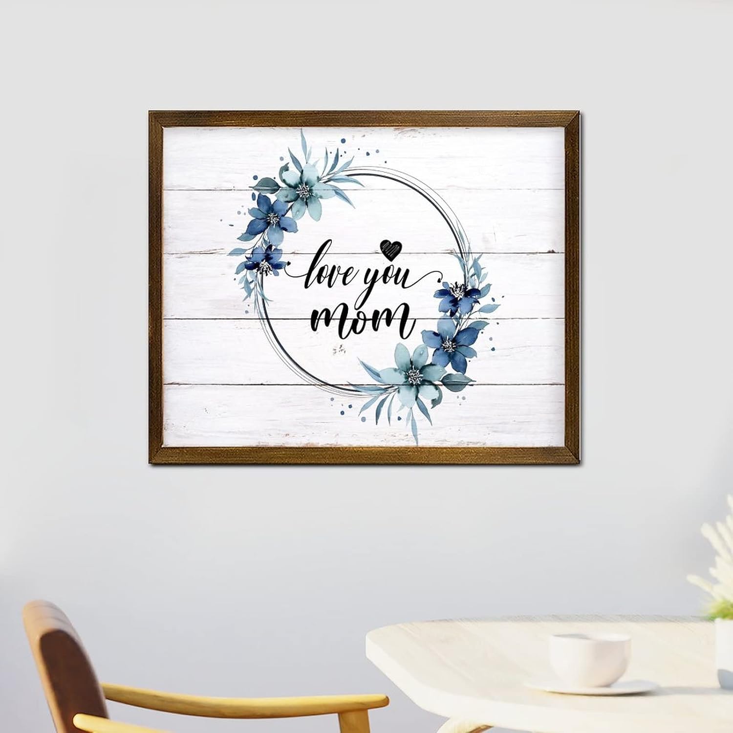 Love You Mom Wood Framed Signs Fresh Sunflower Flower Wreath Wall Art Sign Rustic Hello Spring Flower Wood Decor Farmhouse Wall Hanging Plaque for Living Room Bedroom Dining Room 16x20 Inch