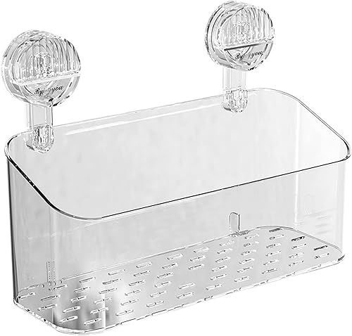 Organizador de ducha que ahorra espacio, estante de almacenamiento versátil con ventosa fuerte, extraíble, secado rápido, drenable, baño para uso