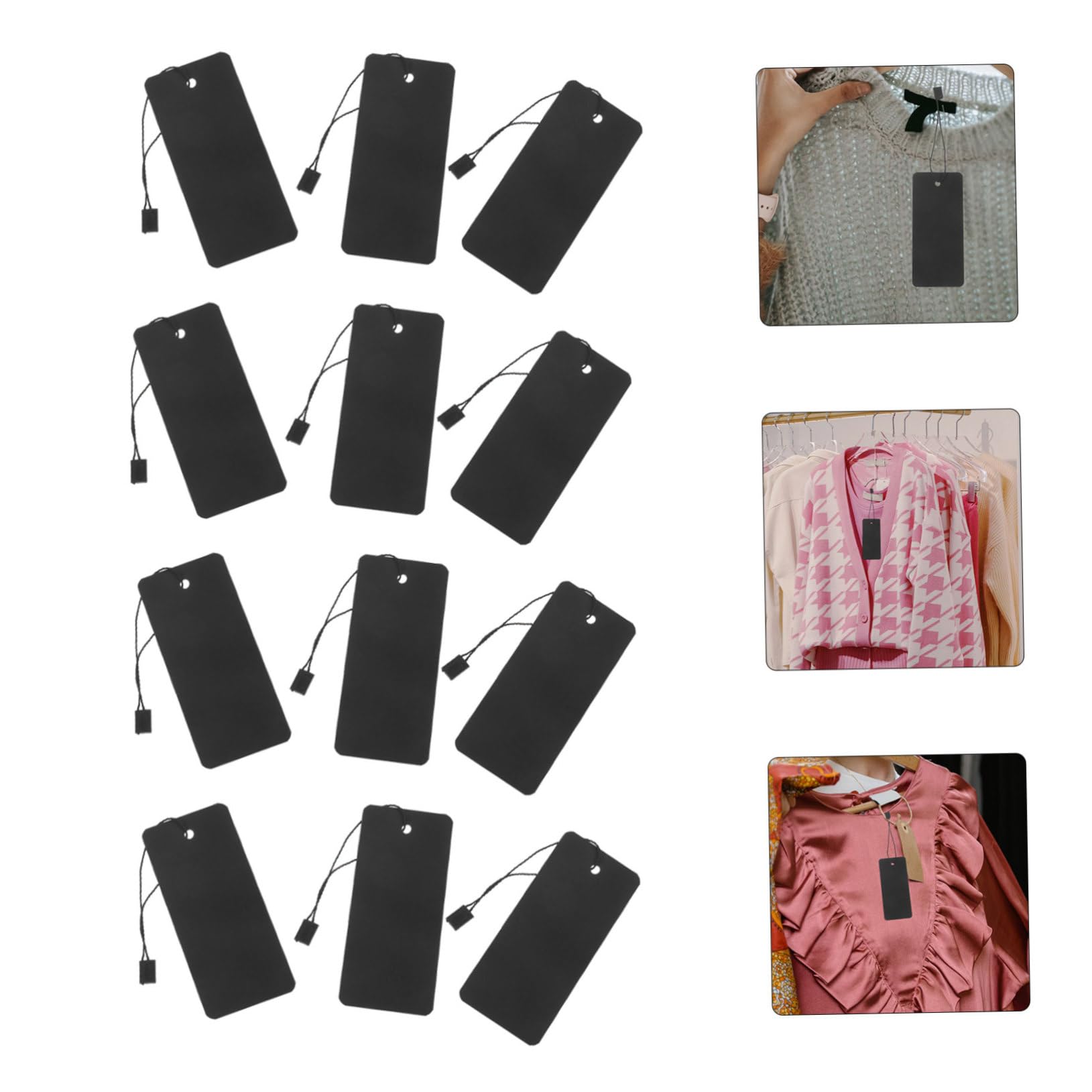 NUOBESTY Lot De 600 Étiquettes Autocollantes Pour Vêtements Étiquettes De Noël Autocollants À Double Pilier Étiquettes Autocollantes Blanches Mini Pots Mason Panneaux Plusieurs