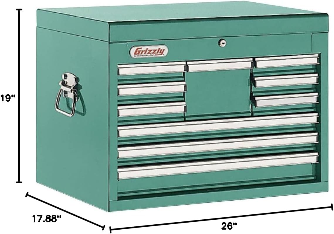 Grizzly Industrial H5652-10-Drawer Full-Depth Tool Chest