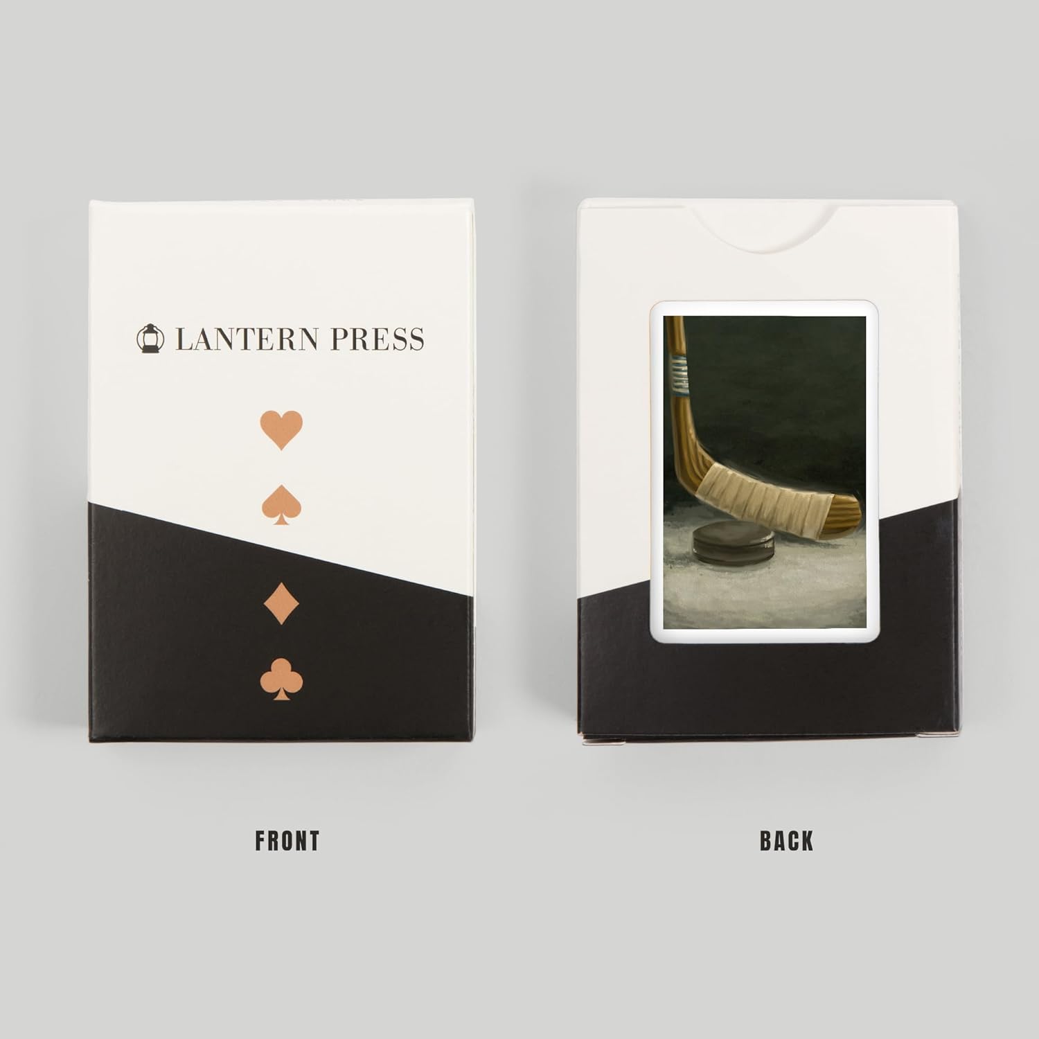 Lantern Press Hockey Stick and Puck, Oil Painting, 52 Playing Cards for Adults, Poker Size Card Deck