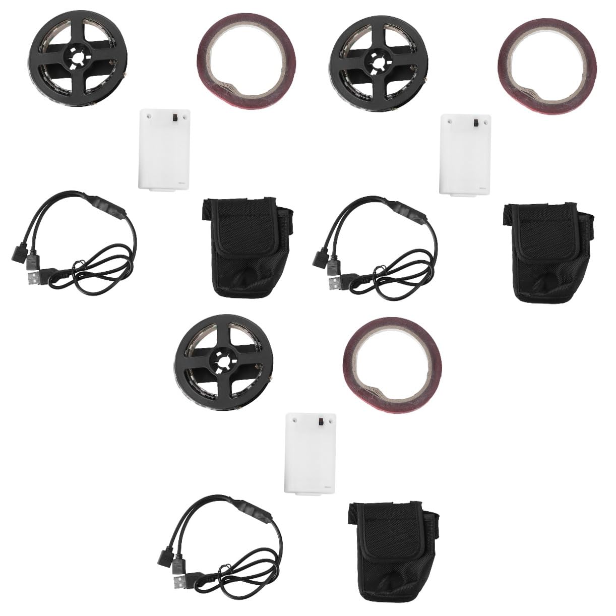 ibasenice Patinete Scooter Accesorios condujo Herramientas eléctricas para Acelerador Ruedas Luces de Skate Tira de Luces LED para patineta eléctrica Tira de luz Epoxy Black