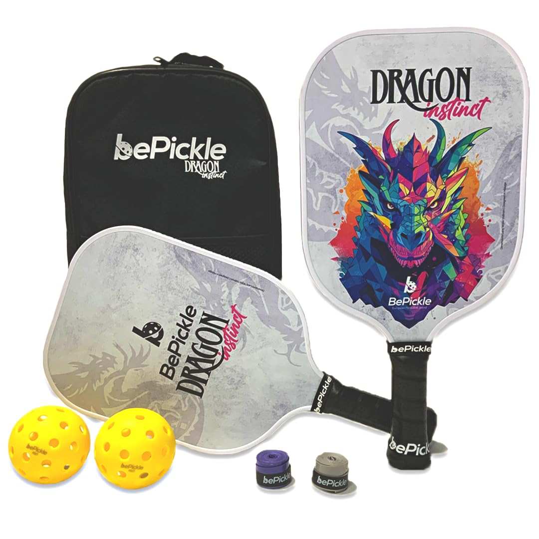 BePickle. Set de 2 Palas de Pickleball de 16 mm de Grafito. Apta para Todos los Niveles de Juego