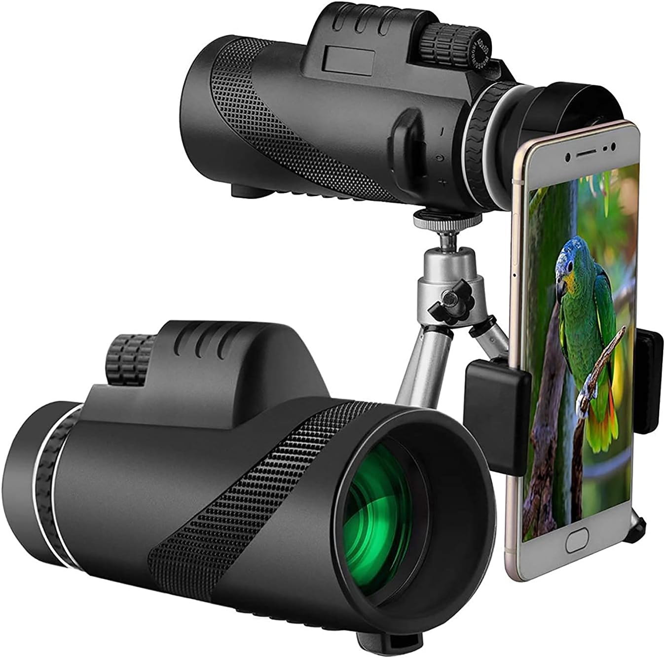 Telescopes for Kids Beginners Monocular Telescope with Fast Smartphone Stand Outdoor Overlooking for Bird Watching, Camping, Hike