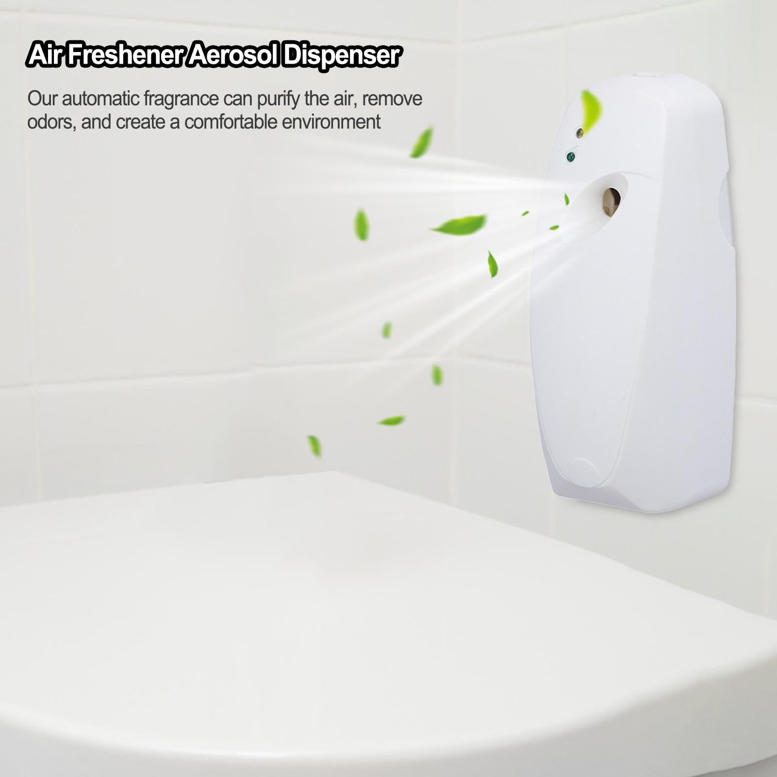 Distributore automatico spray per deodorante per ambienti, erogatore di fragranze a batteria, per bagno e bagno