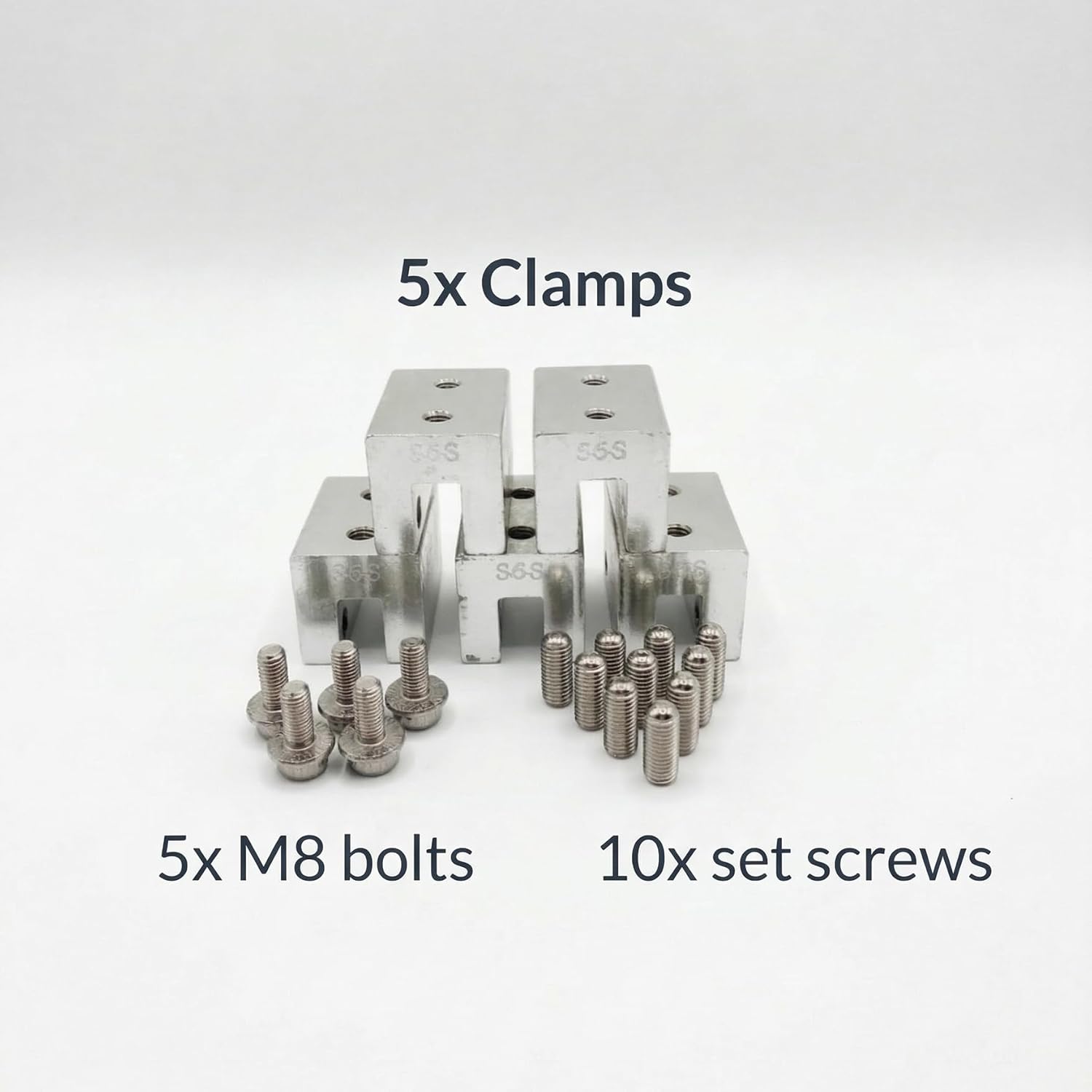 Radiant Solutions Company S5S Roof Clamp, 5-Pack for Standing Seam Metal Roof Clamps, Ideal for Heat Cable, Heat Tape, Solar Panel, Snow Guard Attachment, Made in USA