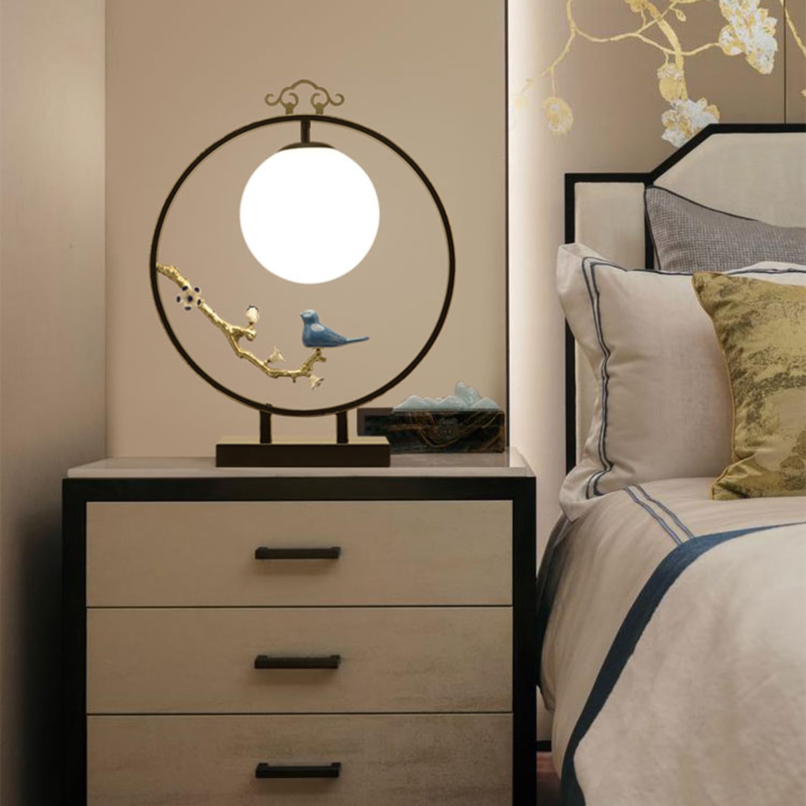 Lampy podłogowe do salonu, nowoczesna lampa stojąca z żarówką LED, jasne oświetlenie, wysokie lampy do sypialni, biura, czytelni i pokoju dziecięcego, nowy chiński styl (lampa stołowa)