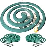 W4W Mosquito Repellent Coils - Outdoor Use Reaches Up to 10 feet - Each Burns for 5-7 Hours (Three Pack Contains 12 coils & 6 Stands)