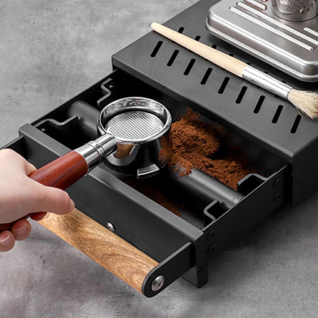 Kaffeezubehör Organizer, große Kapazität, leicht zu reinigen, Gummistange, Klopfpulver, Starke Tragfähigkeit, Metall