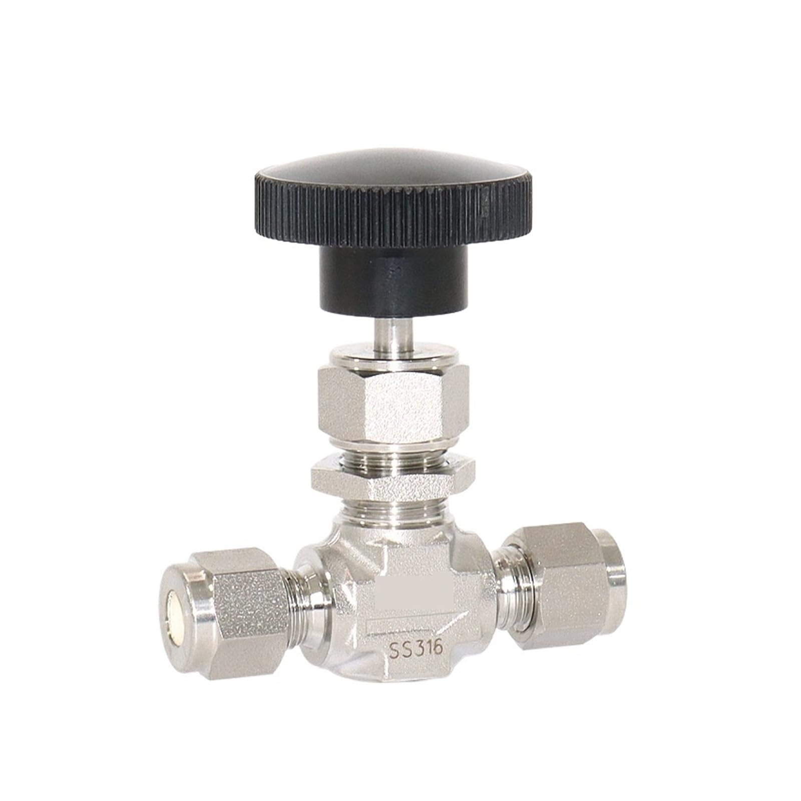 Vanne à aiguille SS316 1/4 pouce raccord double manchon inox
