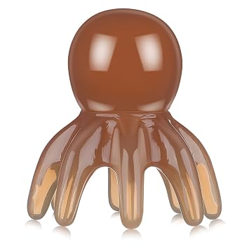Jade Octopus Comb Scalp Massager Gua Sha Hair Detangler Portable Acupoint Massager Tool