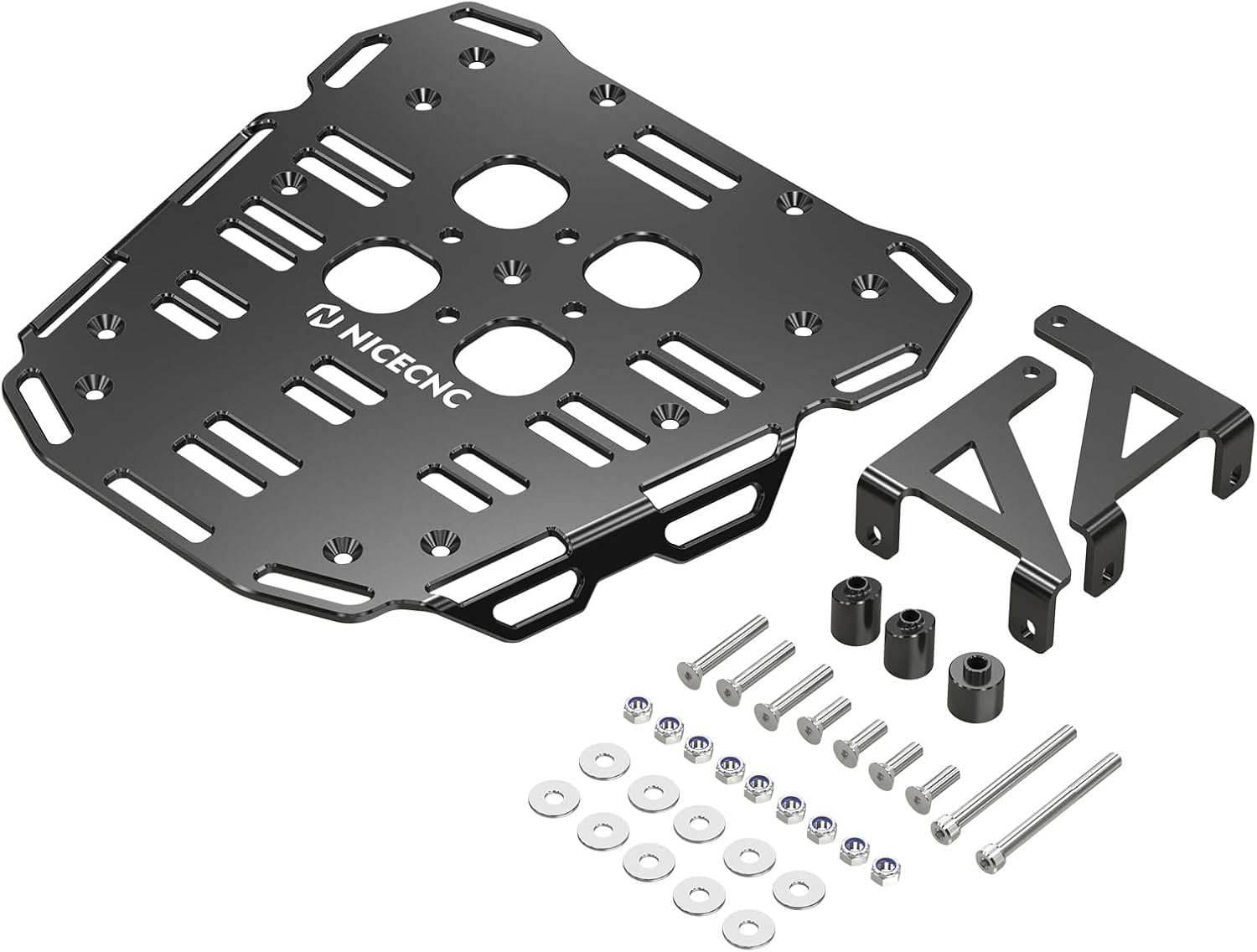 NICECNC Motorcycle Rear Rack/Tail Rack Rear Luggage Rack Compatible with Honda XR650L 1993 1994 1995 1996 1997 1998 1999-2024, Heavy Duty Tail Rack, Black Aluminum