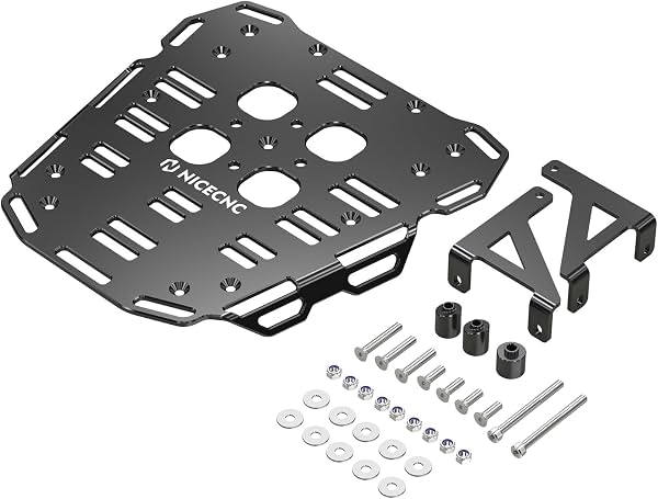 NICECNC Portaequipaje trasero de aluminio negro | Compatible con Honda XR650L 1993 1994 1995 1996 1997 1998 1999-2024, portaequipaje resistente