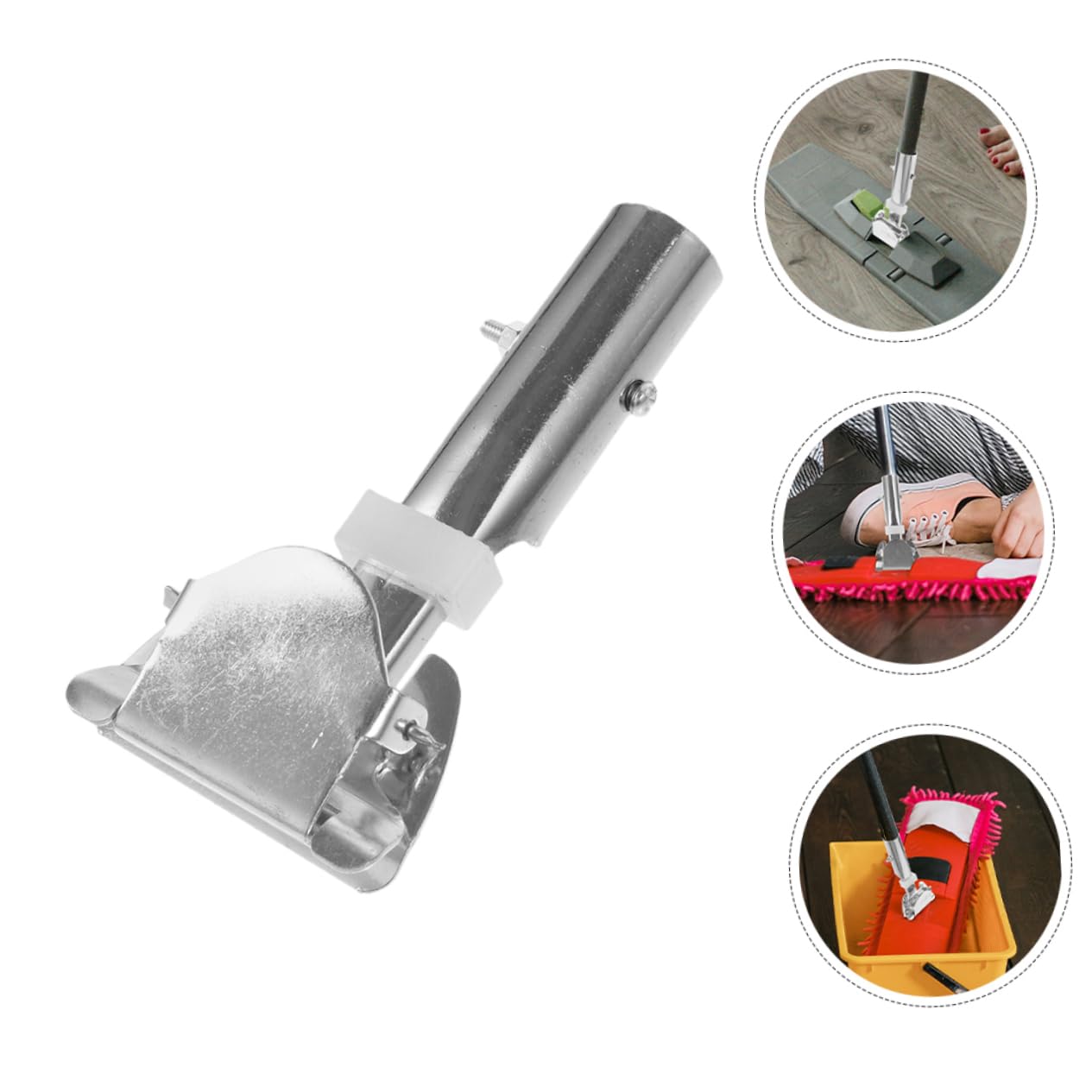 Levemolo Row Mop Bar Clamp Mop Rod Clip Replacement Chuck in Stainless Steel for Cost Cleaning