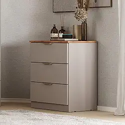 Cômoda Milan 3 Gavetas Carraro Avelã