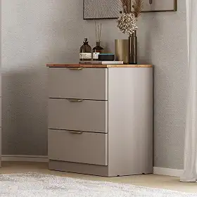 Cômoda Milan 3 Gavetas Carraro Avelã