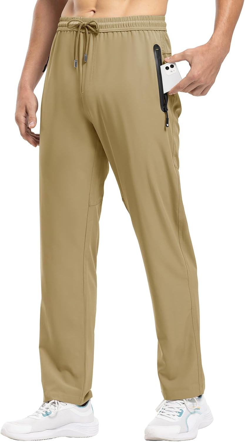 Rdruko Men's Casual Pants Lightweight Quick Dry Hiking Running Workout Outdoor Sports Sweat Pants - Image 6