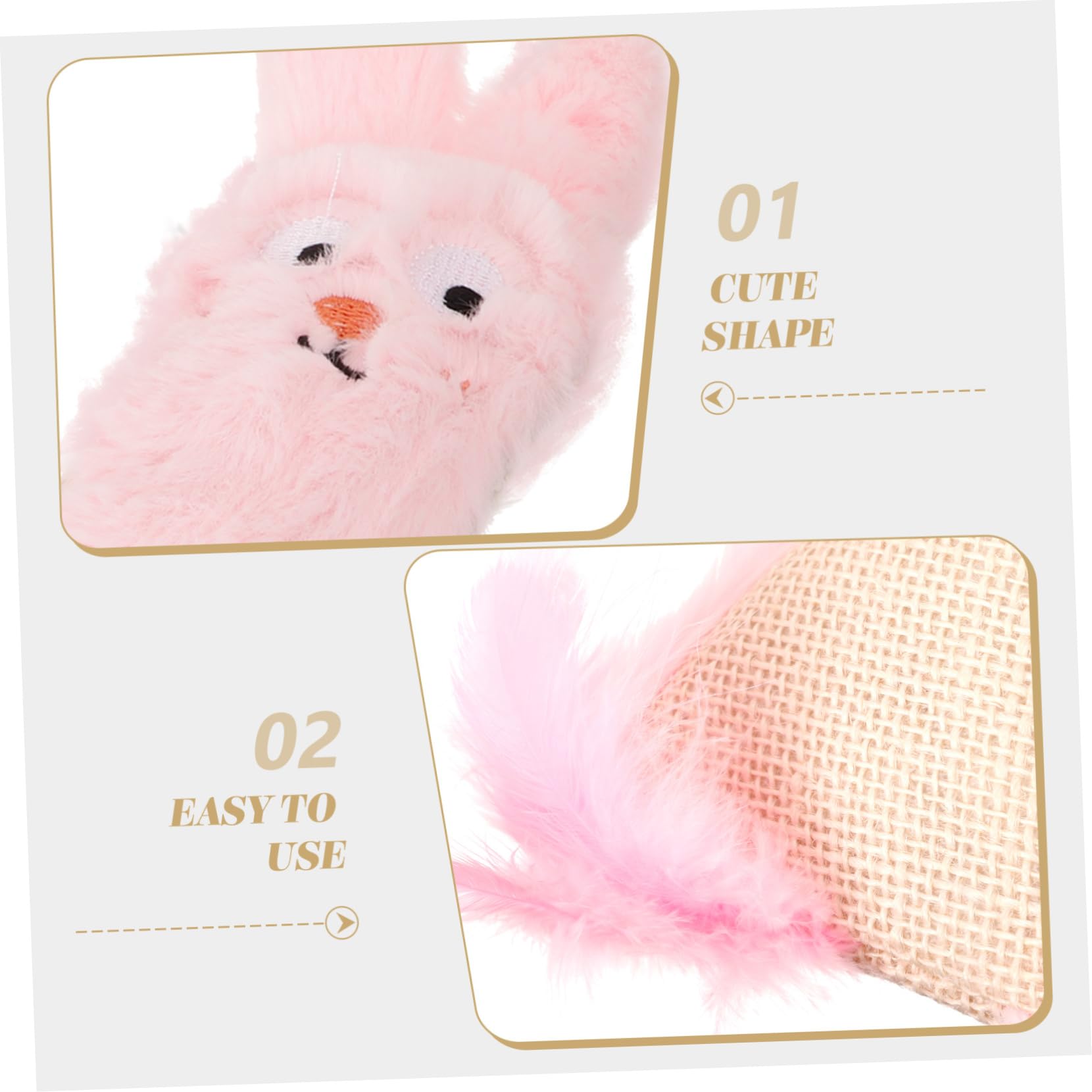 UKCOCO Mâcher pour Chat Cataire Peluche avec Papier Crépitant pour Chat pour Soulager Stress Activité