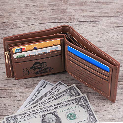 awofer Custom Wallets for Men Personalized Wallets Engraved Wallet, Leather Photo Wallet for Men, Perfect Gifts for Husband,Dad,Son,BF,Friend4