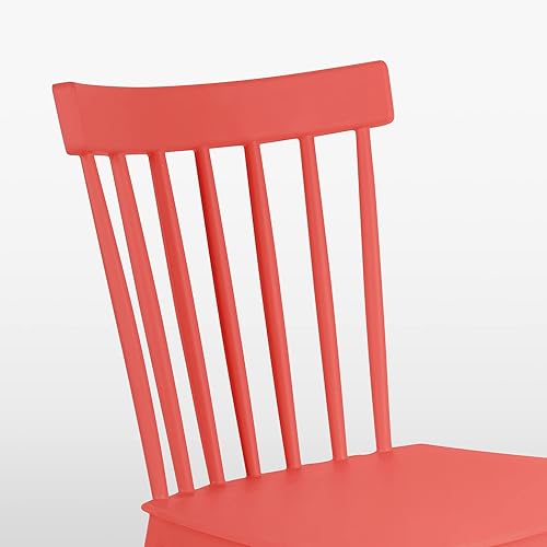 Miniatura 8 de Simpol Home DSW - Sillas de plástico modernas sin brazos con patas de madera para sala, dormitorio, cocina, comedor, sala de espera, restaurantes,