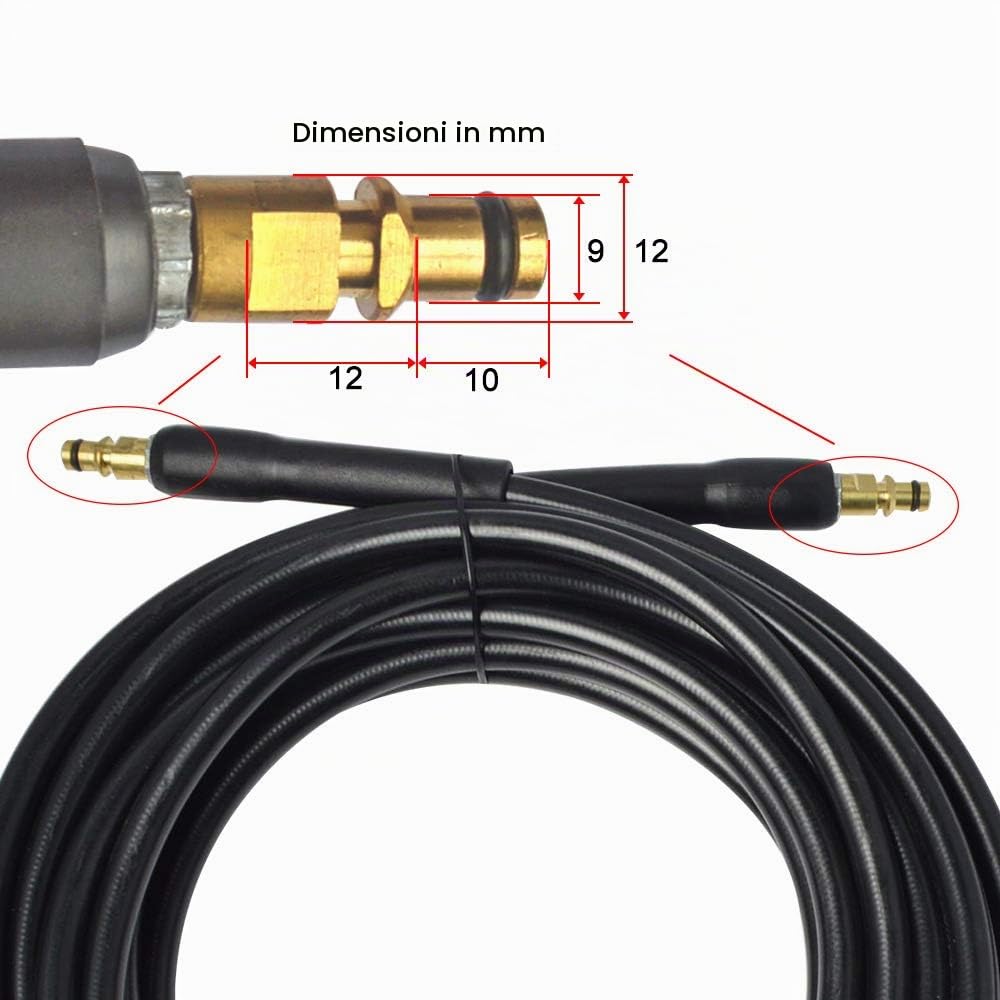 AIM Tools Pistola Grilletto a Connessione Rapida Spruzzo Kit Lancia Compatibile con Idropulitrici Karcher, con Adattatore Quick Connect e 5m Tubo di Lavaggio con Raccordi Rapidi in Ottone