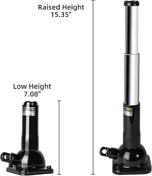 Car Jack 2 Ton Screw Jack and Jack Stand in One, 4000 lb Capacity, Off-Road/Overlanding Use (7.08 - 15.35) tire Jack fit Ford F150 Chevy Silverado Doge Ram Toyota Land Cruiser Prado (107B)