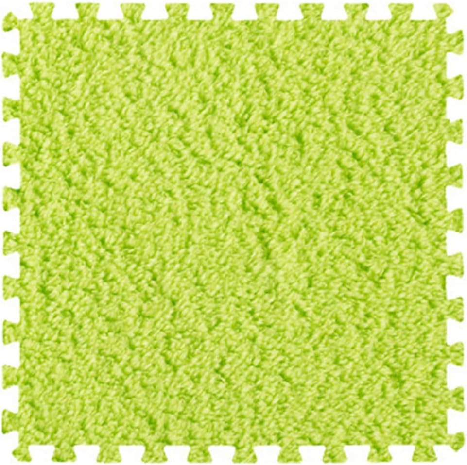 12pcs Patchwork Foam Mats - Soft Interlocking Puzzle Floor Tiles, 12x12 Inch P Area Rugs, White, Non-Slip, Easy to Clean, Ideal for Kids Playroom, Gym, and Home Decor