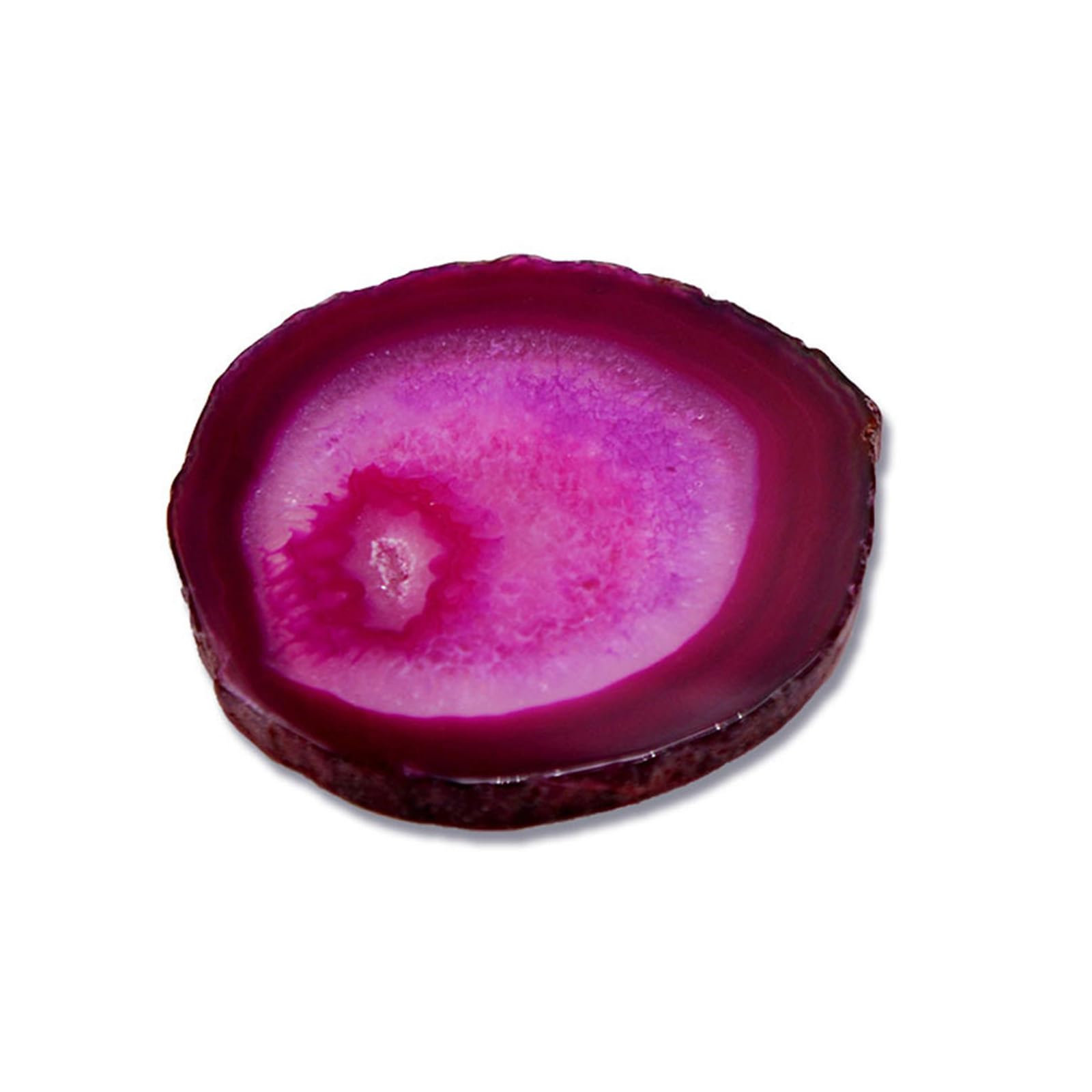 PANGBOER Decorative Agate Stone Cup Mat Single Piece for Coffee Table, Desk Setup, Mug Placement, and Tabletop Display Use Round Agate Mat