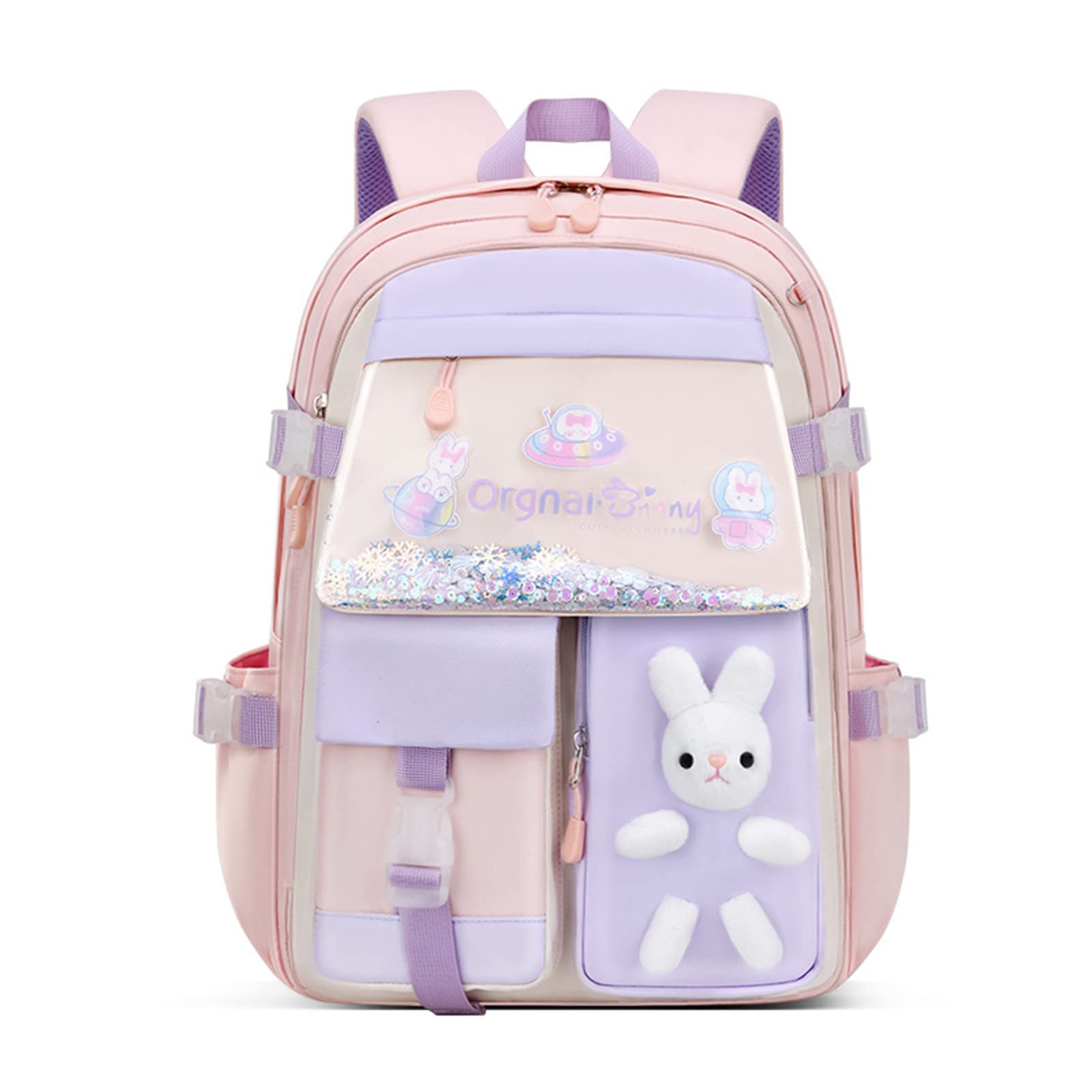 Stylifeo Bunny Backpack for Girls Cute Backpack Kawaii School Bookbag for Kindergarten Preschool Elementary