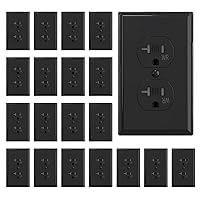 Vista 13 de ELEGRP Receptáculo dúplex con placa de pared, toma de pared eléctrica estándar de 20 A 125 V, resistente a manipulaciones TR y resistente a