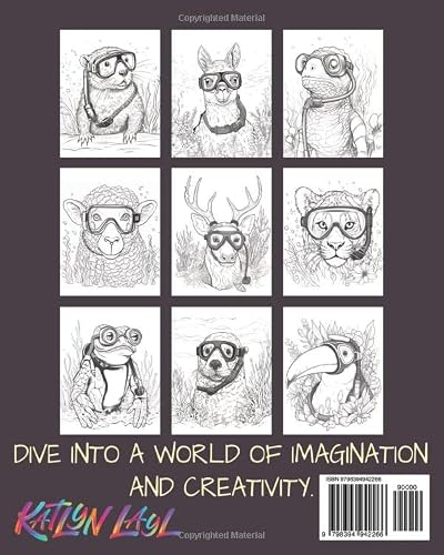 Scuba Diving and Snorkeling Animals: Coloring Book